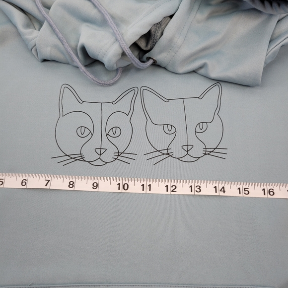 Unbranded Womens Cat Print Hoodie Size Large - Picture 8 of 13